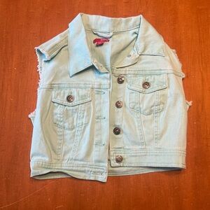 BONGO Mint Green Denim Vest